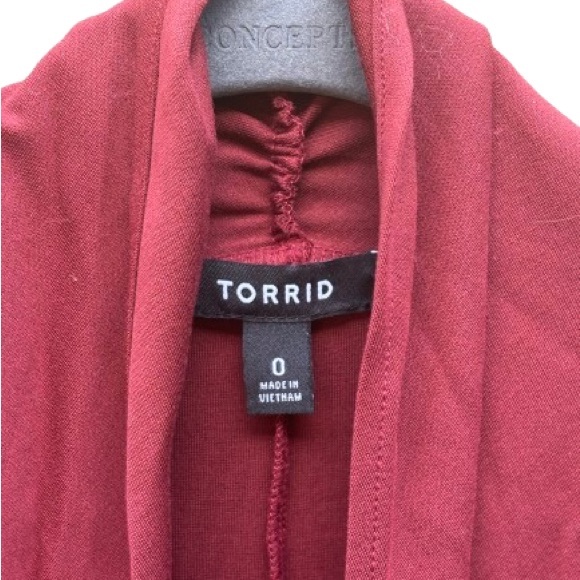 TORRID‎ Women's Draped Cardigan Sweater - RED size 0 - Picture 4 of 7